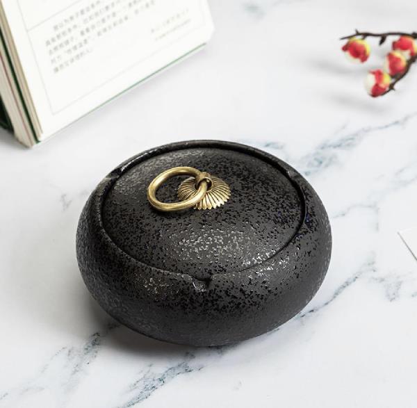 Simple Ring Windproof Ceramic Ashtray