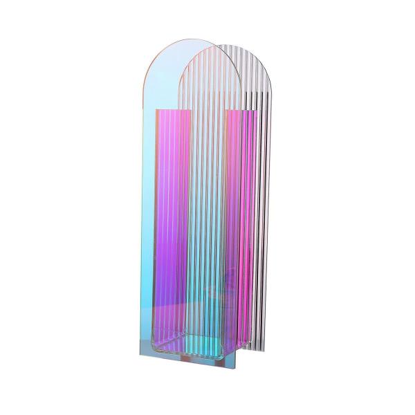 Modern Acrylic Lacer Colourful Tall Wave Arch Flower Vase