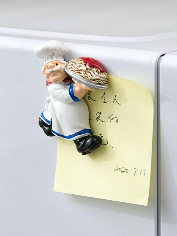 3D Resin Chef Cook Fridge Magnet