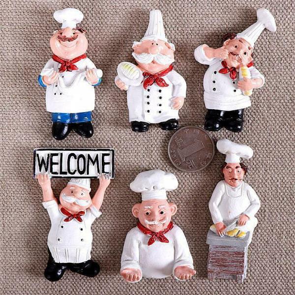 3D Resin Chef Cook Fridge Magnet