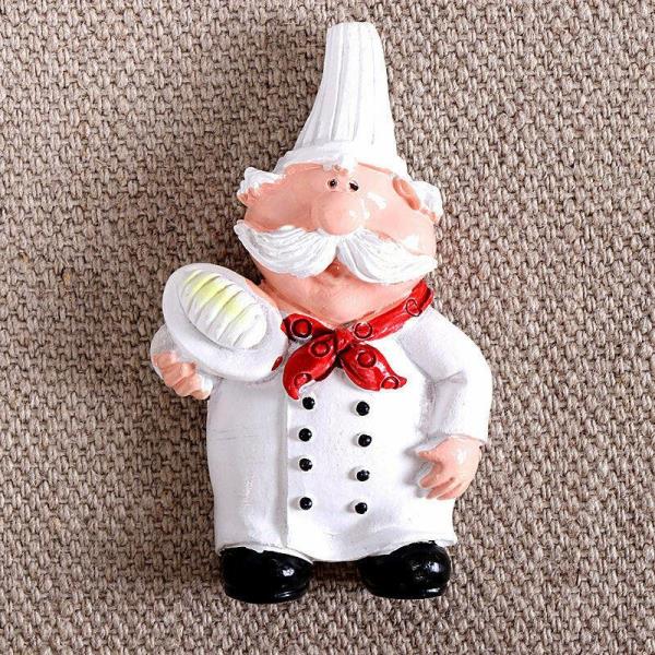 3D Resin Chef Cook Fridge Magnet