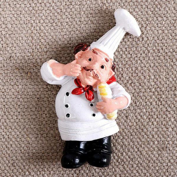 3D Resin Chef Cook Fridge Magnet