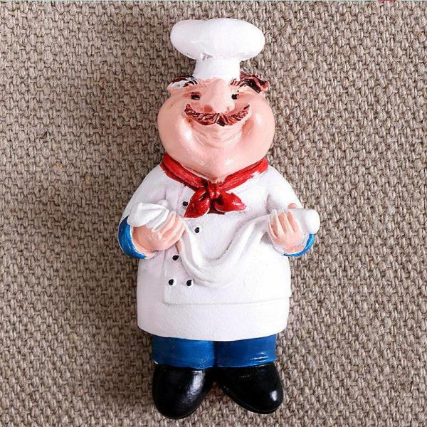 3D Resin Chef Cook Fridge Magnet