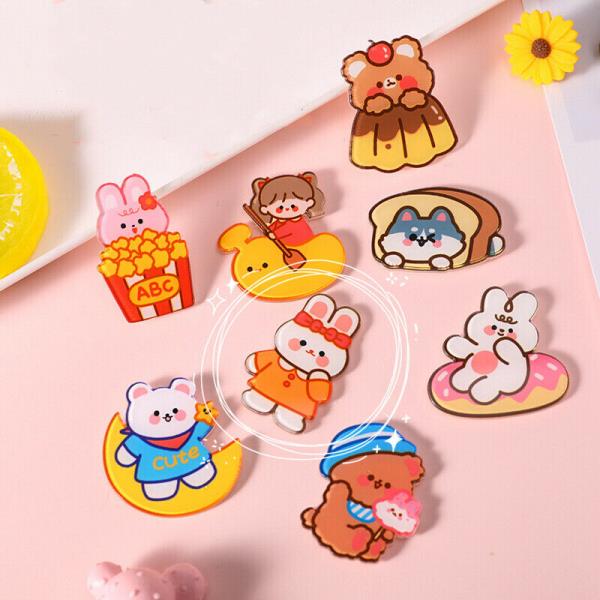 8 Cute Cartoon Animal Acrylic Fridge Magnets