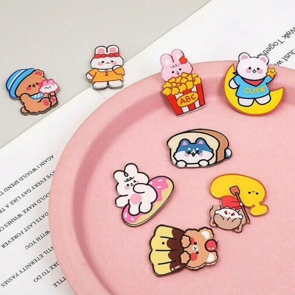 8 Cute Cartoon Animal Acrylic Fridge Magnets