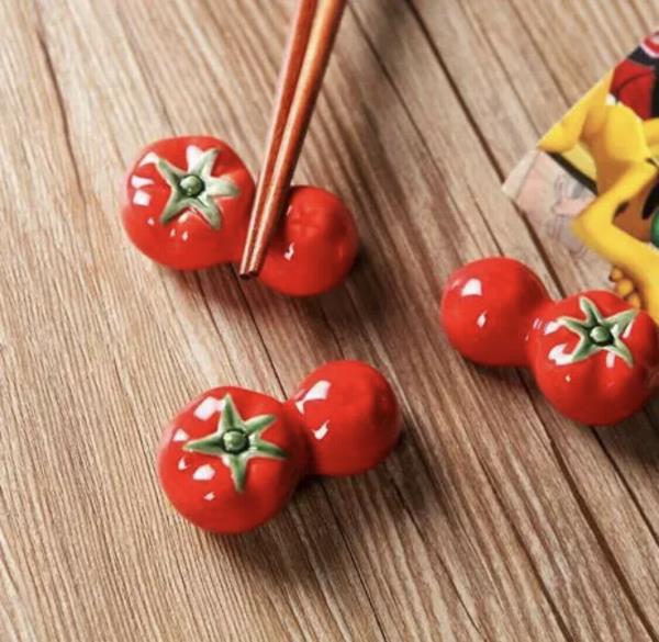 2 Ceramic Chopsticks Spoon Holders