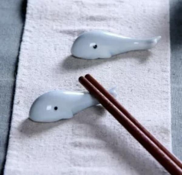 2 Ceramic Chopsticks Spoon Holders