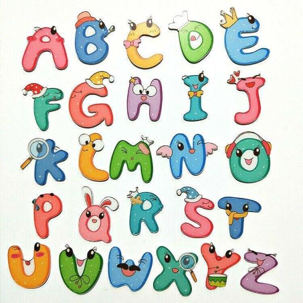 26 Cartoon Cute Alphabet Acrylic Fridge Magnets