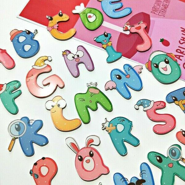 26 Cartoon Cute Alphabet Acrylic Fridge Magnets