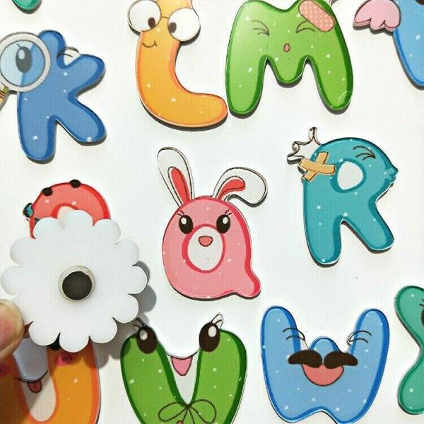 26 Cartoon Cute Alphabet Acrylic Fridge Magnets