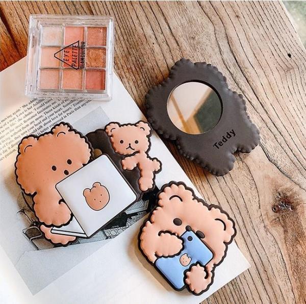 Cartoon Silicon Portable Pocket Mirror