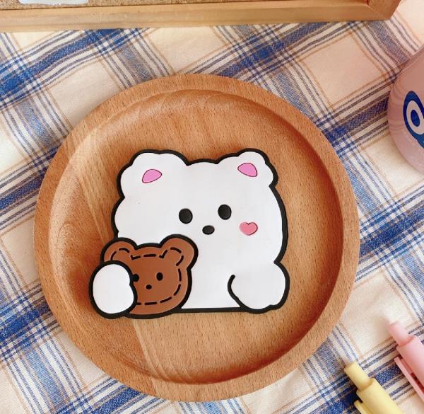 Cartoon Silicon Portable Pocket Mirror