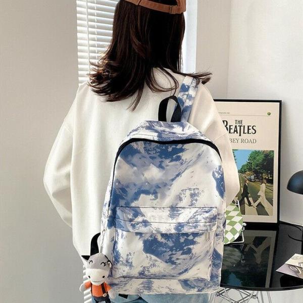 Tie Dye Graffiti Canvas School Travel Backpack