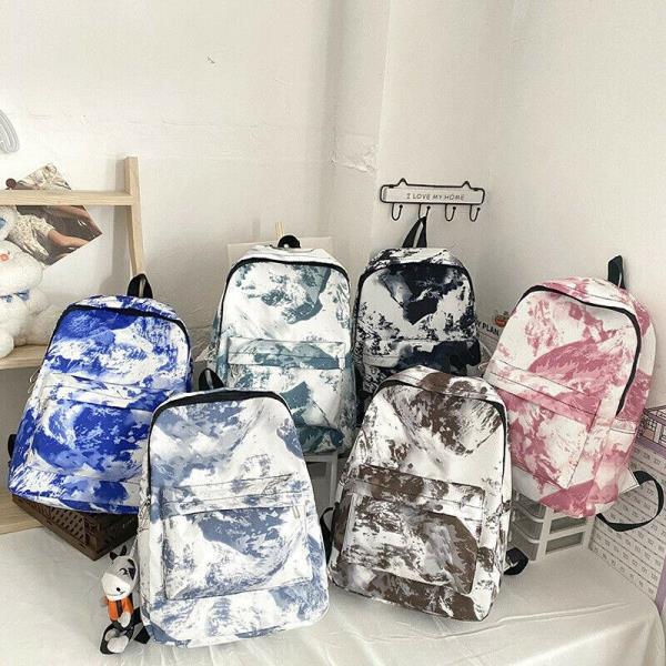 Tie Dye Graffiti Canvas School Travel Backpack