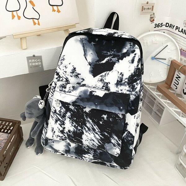 Tie Dye Graffiti Canvas School Travel Backpack