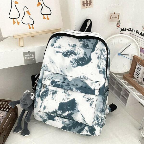 Tie Dye Graffiti Canvas School Travel Backpack