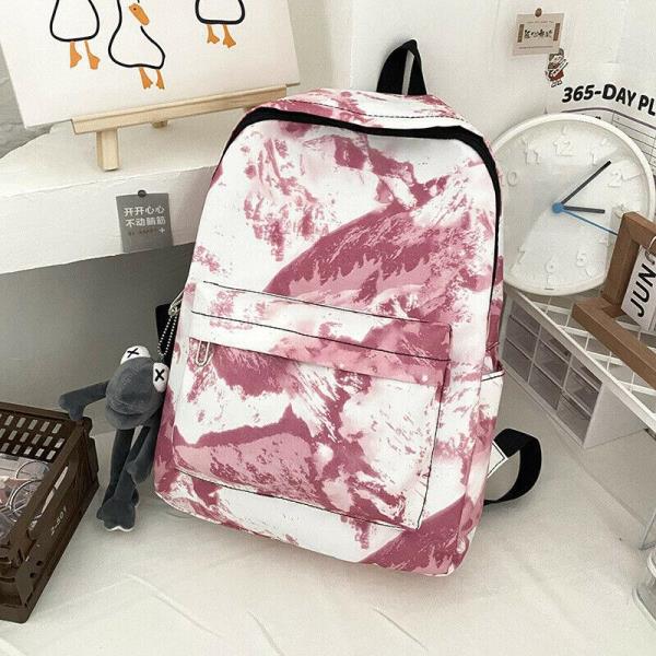 Tie Dye Graffiti Canvas School Travel Backpack