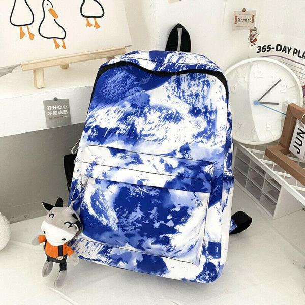 Tie Dye Graffiti Canvas School Travel Backpack