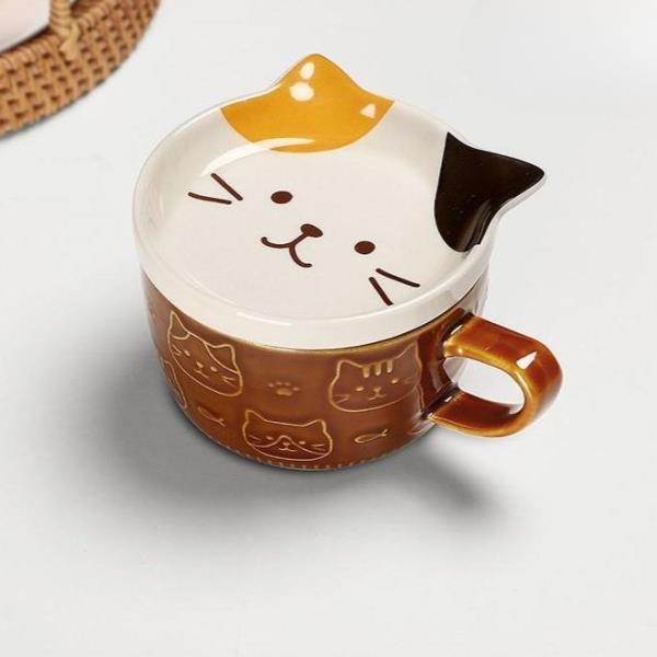 Cartoon Cat Porcelain Ceramic Drink Mug