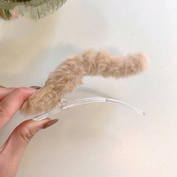 Winter Fluffy Faux Fur Large Hair Claw