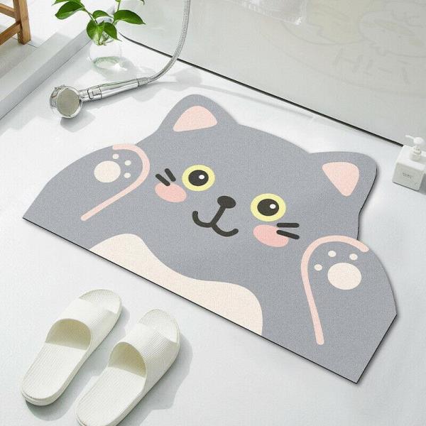 Cartoon Animal Soft Diatom Mud Non Slip Bathroom Mat