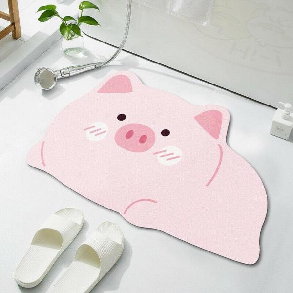 Cartoon Animal Soft Diatom Mud Non Slip Bathroom Mat