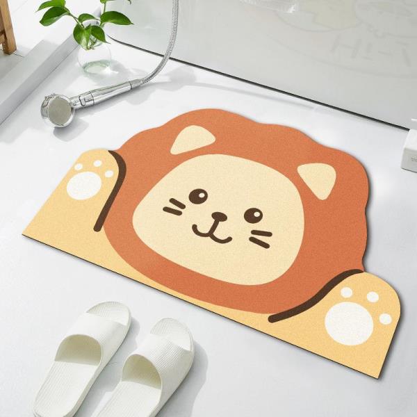 Cartoon Animal Soft Diatom Mud Non Slip Bathroom Mat