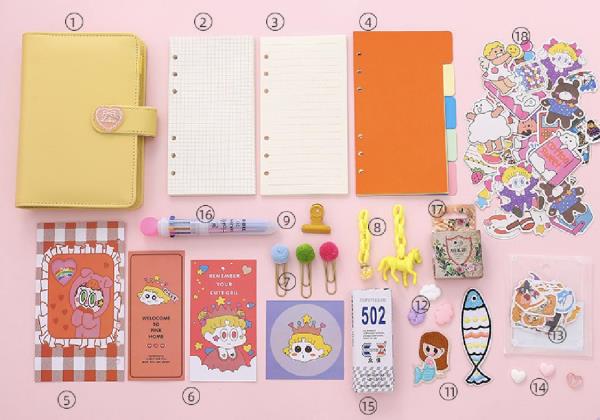 Cartoon Diary Journal Notebook Set