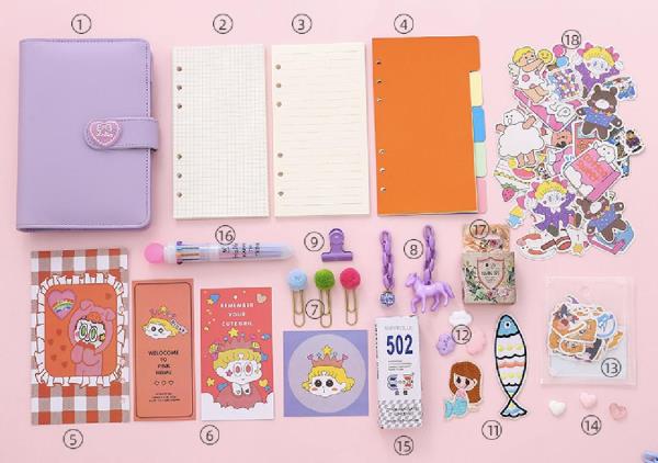 Cartoon Diary Journal Notebook Set