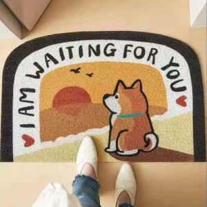 Cartoon Pink Peach Round Anti Slip Floor Soft Rug