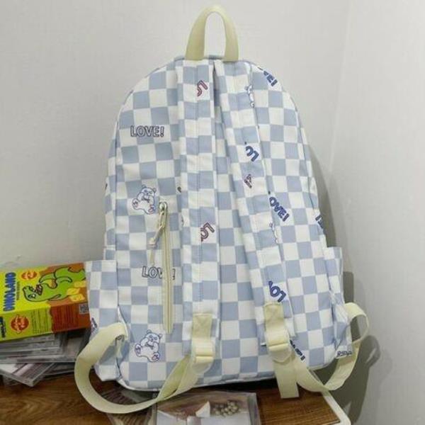 Candy Checkerboard Preppy School Backpack