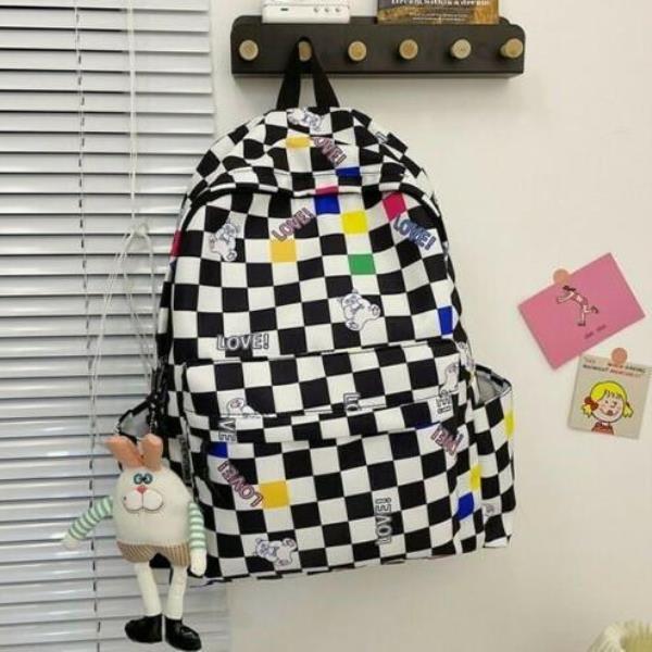 Candy Checkerboard Preppy School Backpack