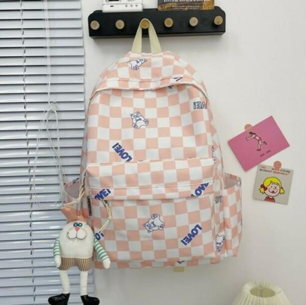 Candy Checkerboard Preppy School Backpack