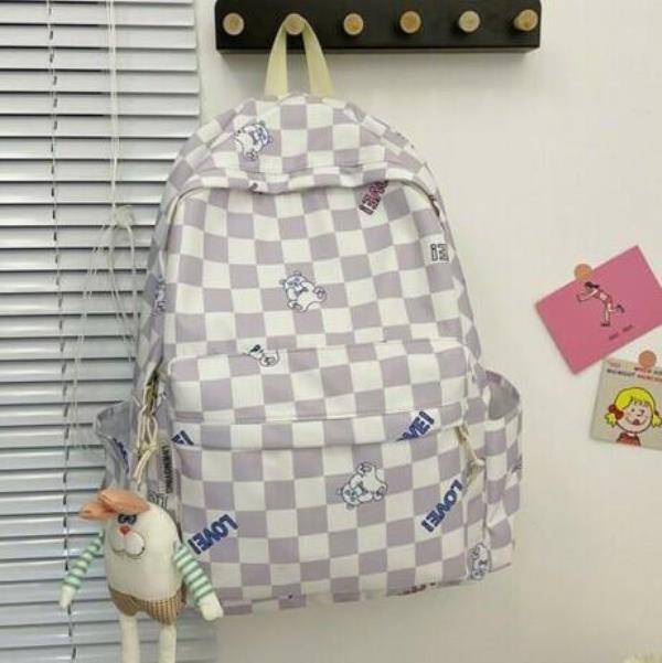 Candy Checkerboard Preppy School Backpack