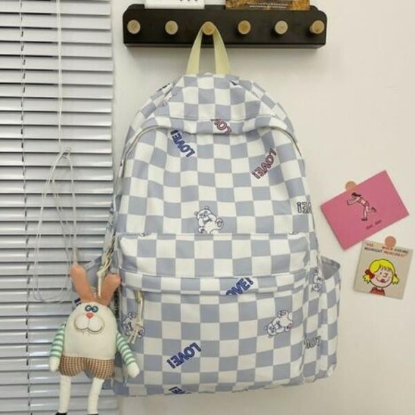 Candy Checkerboard Preppy School Backpack