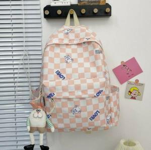 Candy Checkerboard Preppy School Backpack