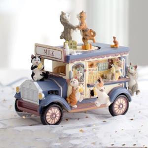 Cartoon Bear Rabbit Rocking Chair Rotate Music Box