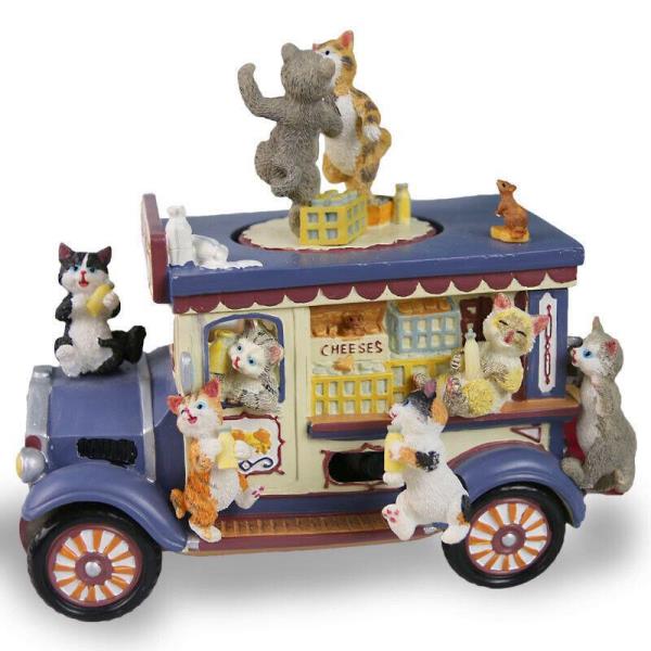 Cat Dancing Party Rotate Music Box