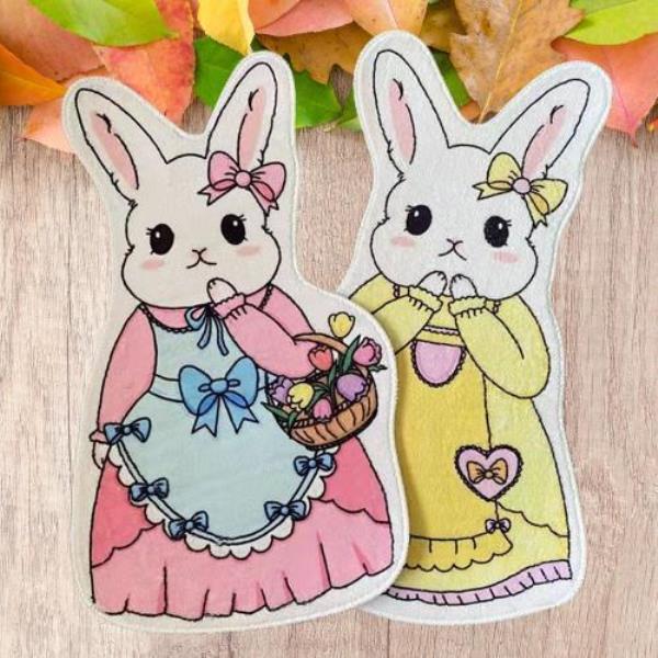 Cartoon Thick Fur Princess Rabbit Floor Rug