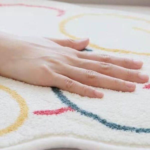 Cartoon Bear Long Faux Cashmere Floor Rug