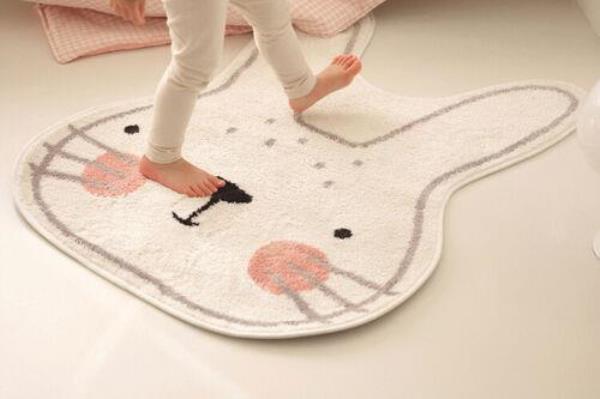 Large Cartoon Rabbit Floor Rug