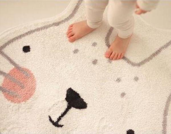 Large Cartoon Rabbit Floor Rug