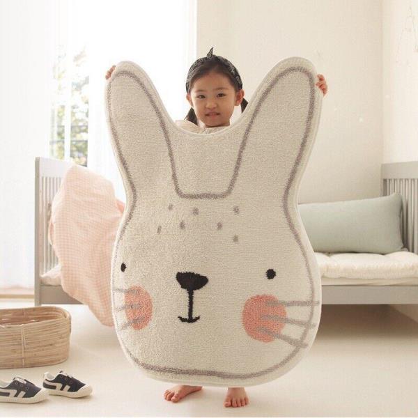 Large Cartoon Rabbit Floor Rug