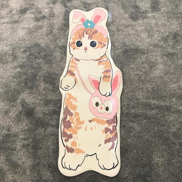 Cartoon Cat Long Fur Floor Rug