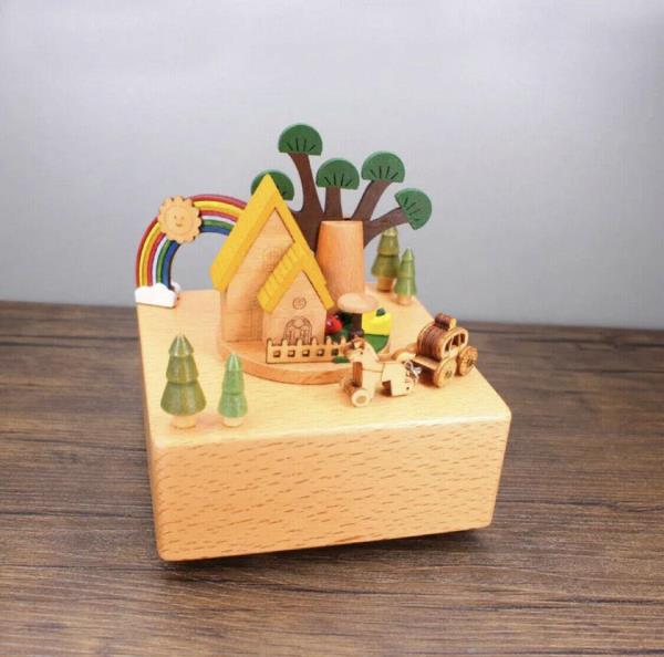 Moving Training Wooden Music Box