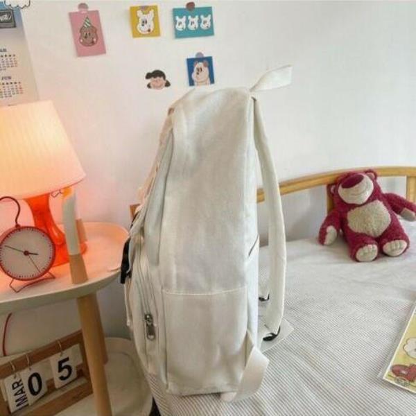 Canvas Durable School Casual Multi Pockets Backpack