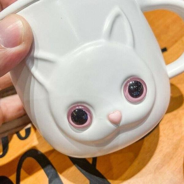 Cartoon 3D Cat Kitty Ceramic Mug