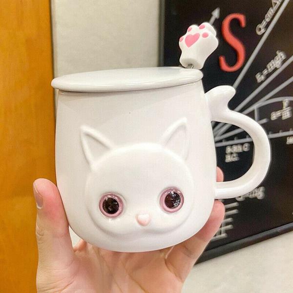 Cartoon 3D Cat Kitty Ceramic Mug