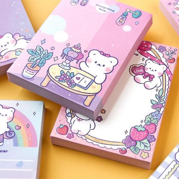 Cartoon Bear Memo Notes