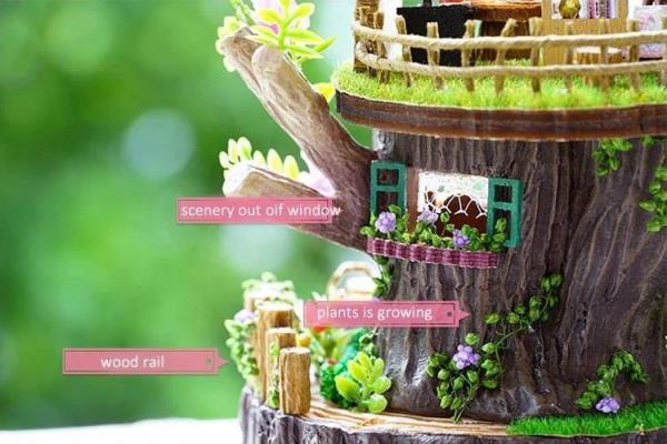 DIY Totoro Handmade Rotating Music Box Dollhouse